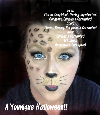 Leopard Halloween makeup with Younique