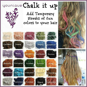 Younique pigment as hair chalk